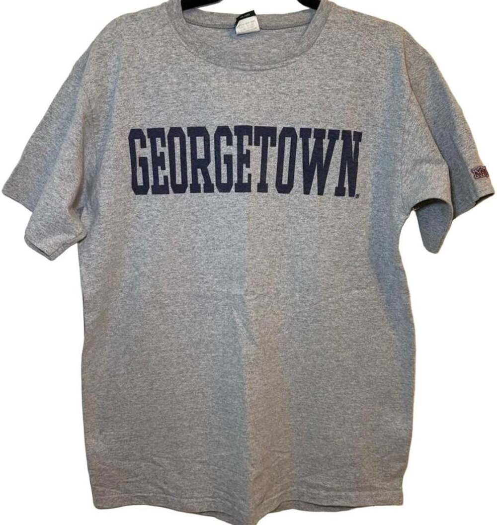 MV Sport Vintage Georgetown University Heather Gray T-Shirt Large